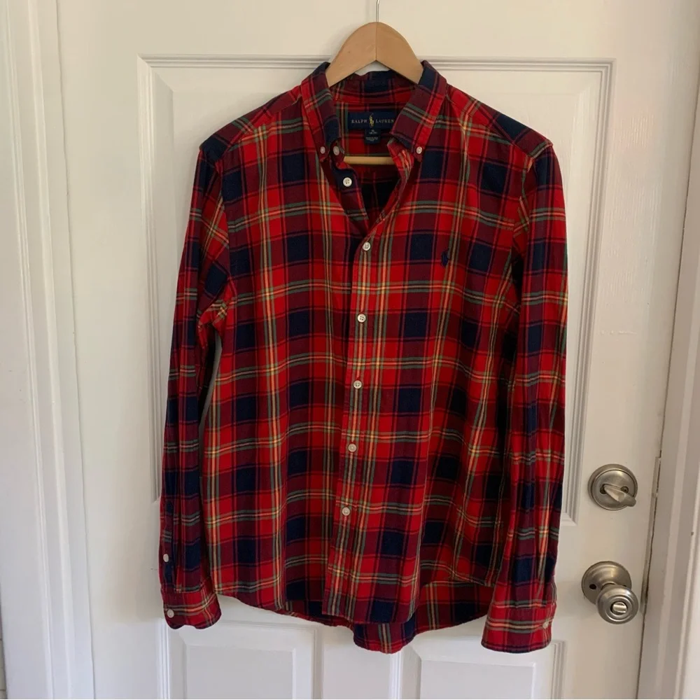 Polo‎ Ralph Lauren Youth Red Plaid Shirt Size XL (18-20)